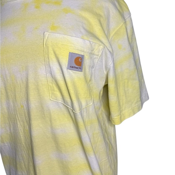 Carhartt Yellow Tie-Dye Shirt Size Medium - Picture 2 of 7